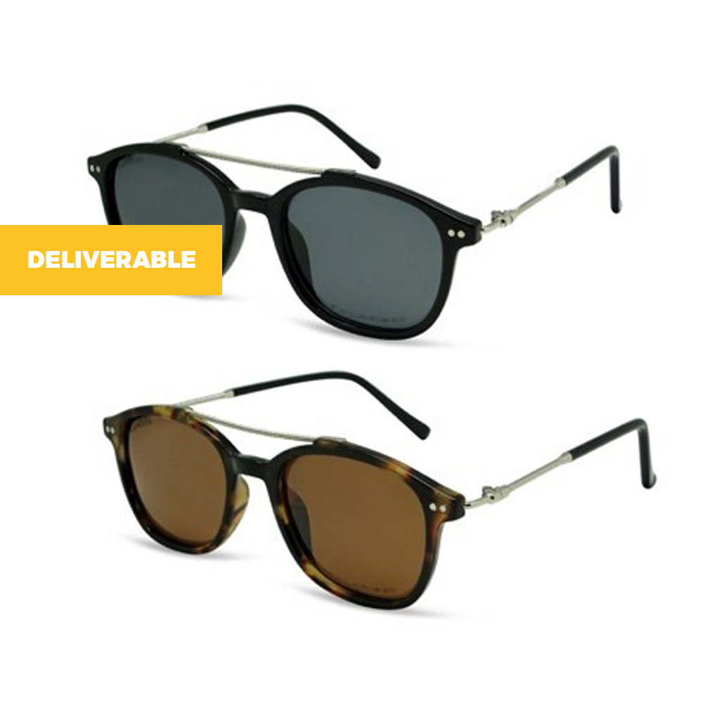 Polarised Retro Round Sunglasses