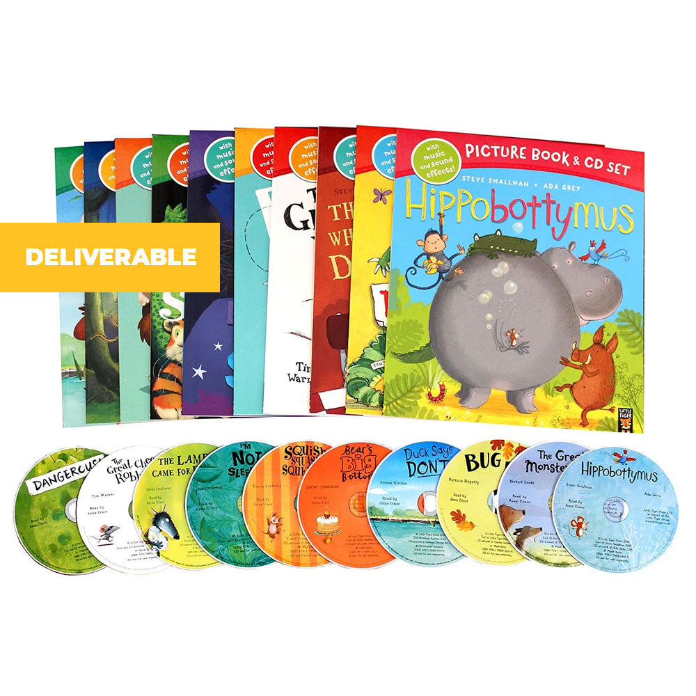Children's Stories 10 Book Collection with Audio CD's