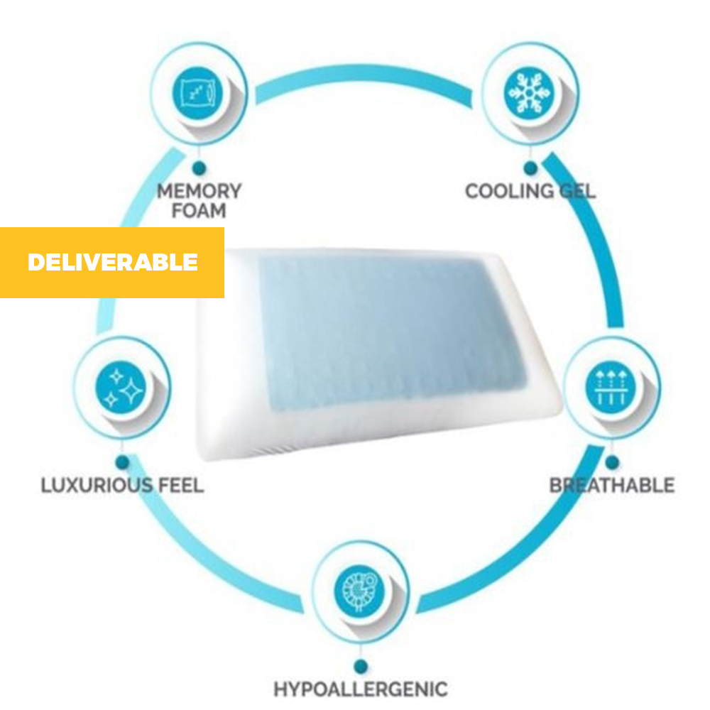 Memory Foam Gel Cooling Pillow
