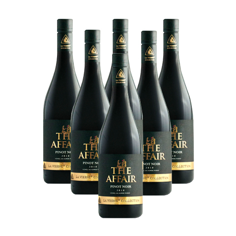 The Affair Pinot Noir 2018 (R124.83 per bottle, 6 bottles)