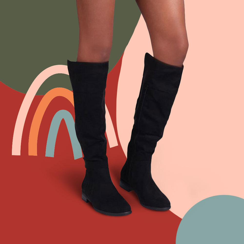 Ladies Ingrid Suede Knee-High Boots