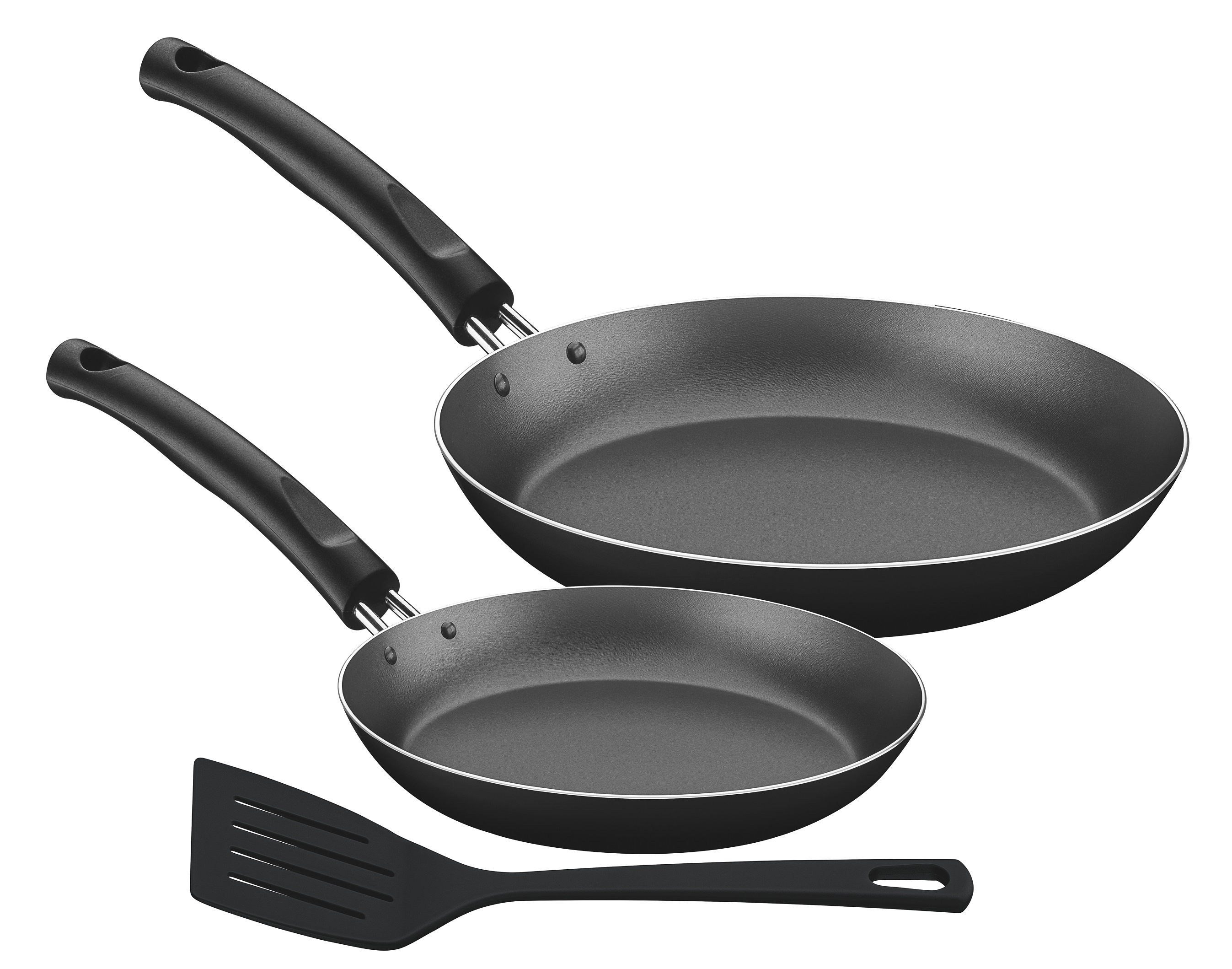3-Piece Aluminum Frying Pan Set with Internal Non-Stick Coating