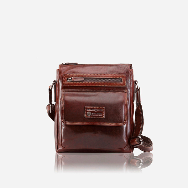 Genuine Leather Oxford Crossbody Bag