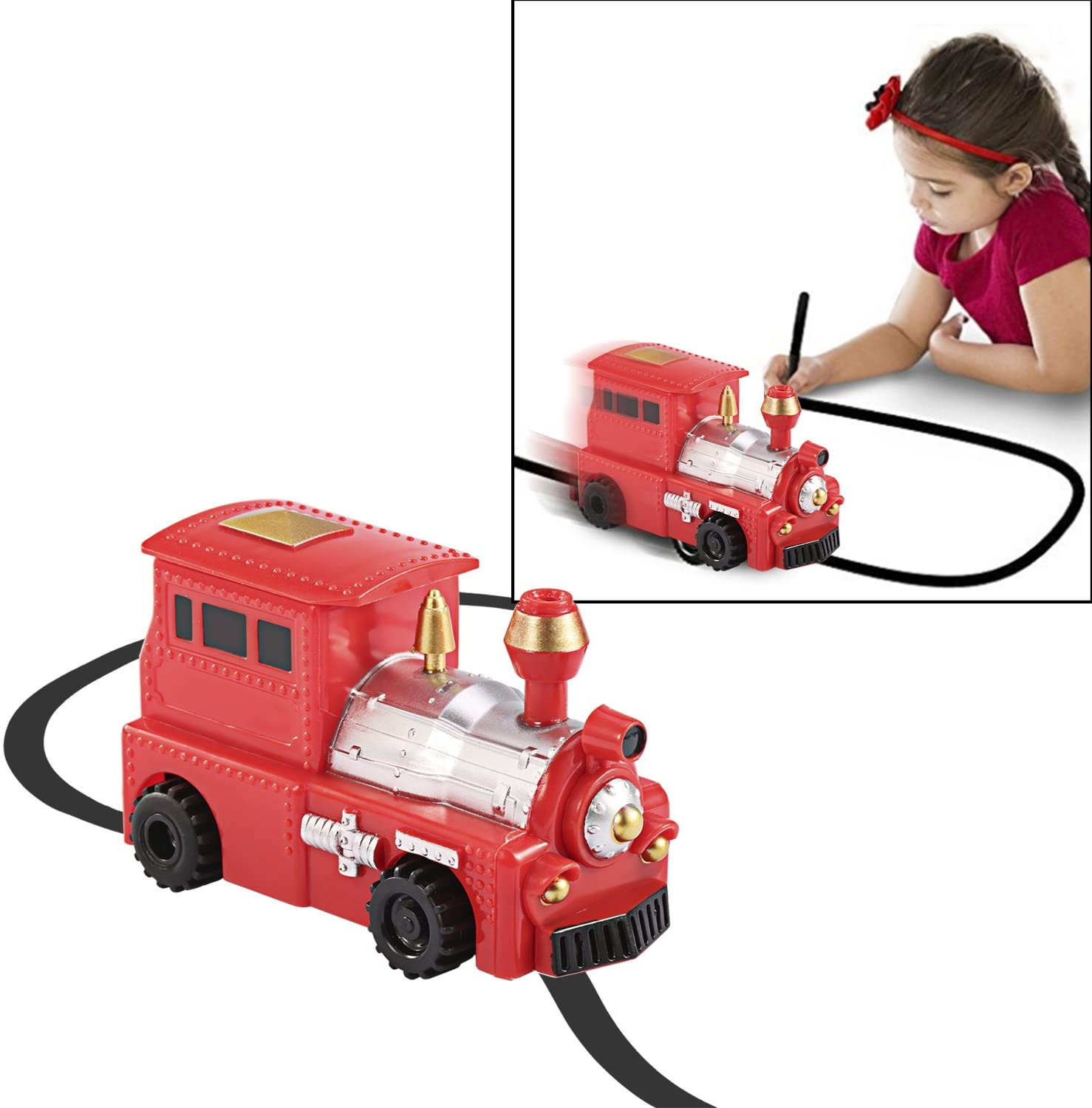 Magic Red Truck Toy Car with Marker Pen