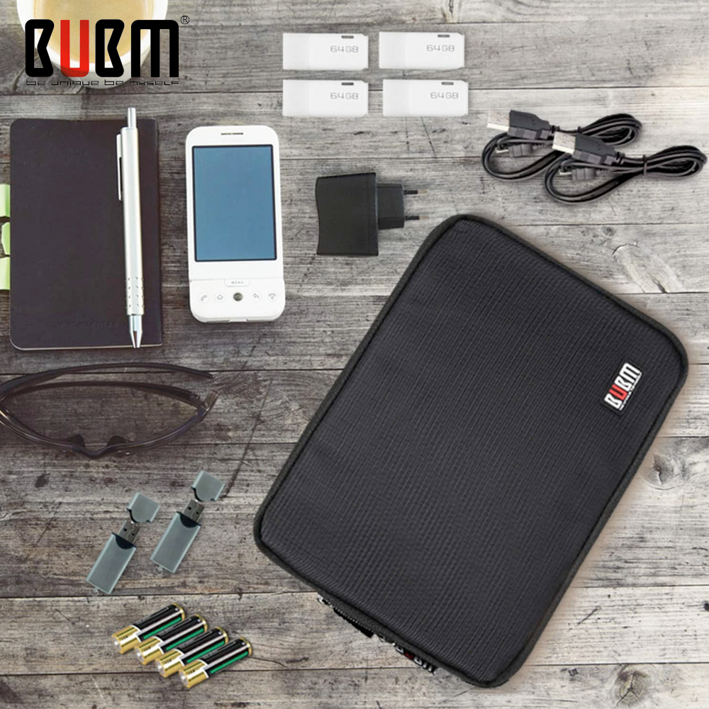 Large Double-Layered Electronic and Cable Organizer Case