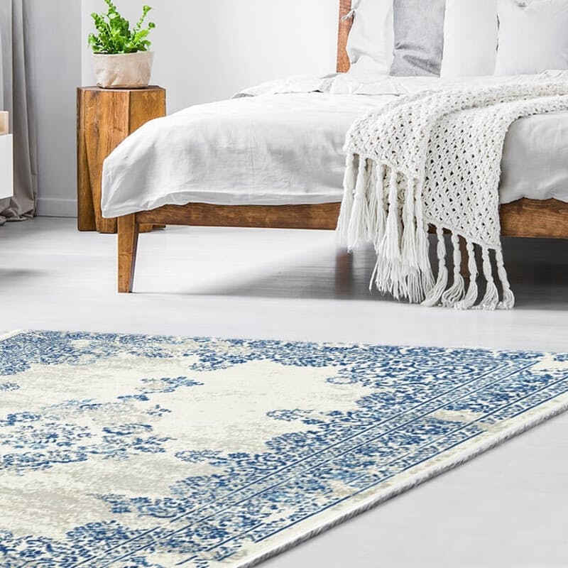 Blue And White Intricate Design