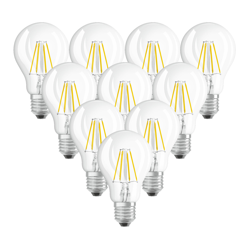 Pack of 10 4W or 7W Warm White Classic Light Bulbs