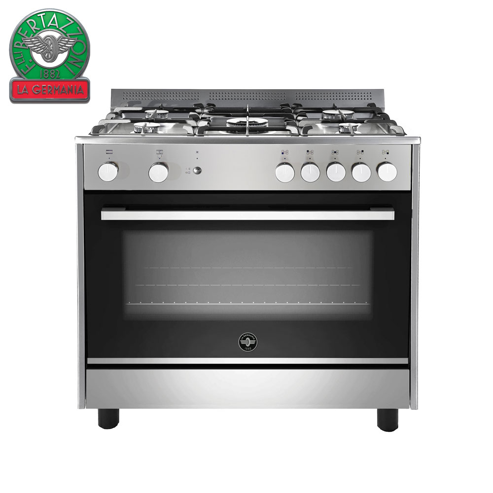 Parma 90cm Stainless Steel 5-Burner Gas Hob with Electric Oven