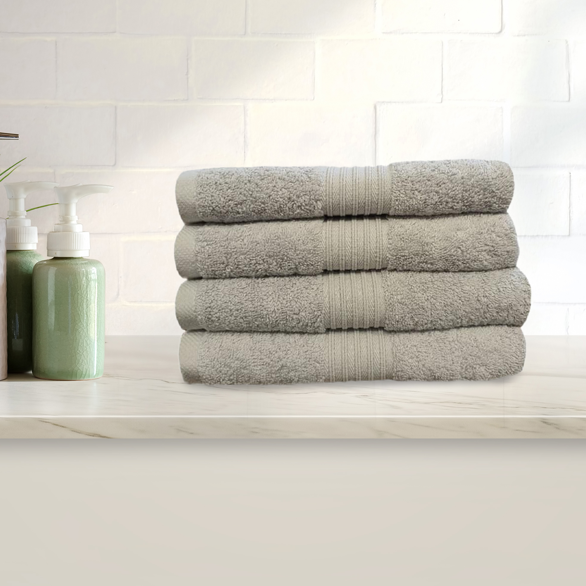 Set of 4 Black Label Soft Touch 570gsm Hand Towels