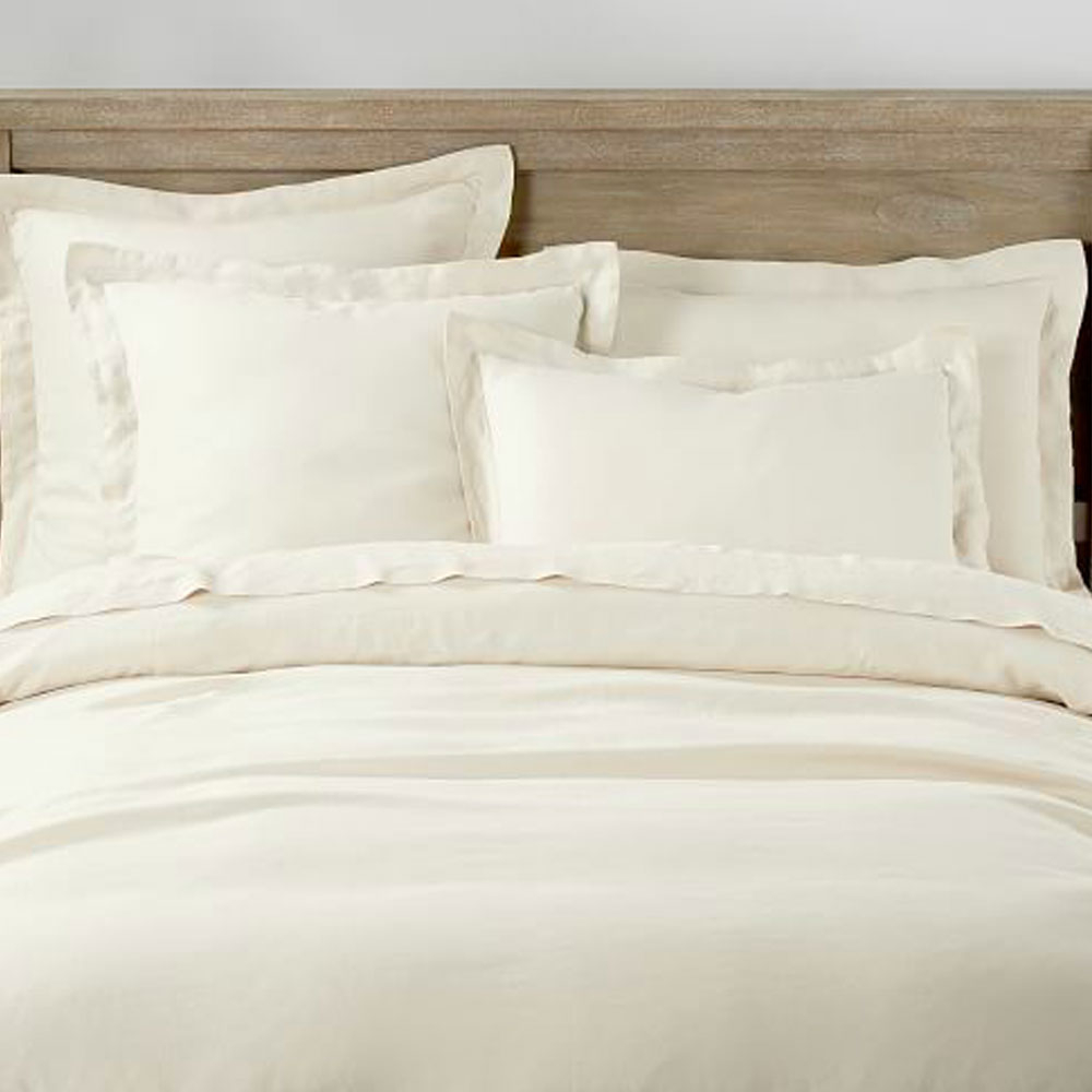 300 Thread Count, Egyptian Cotton Cream Duvet Cover & Oxford Pillow Case Set