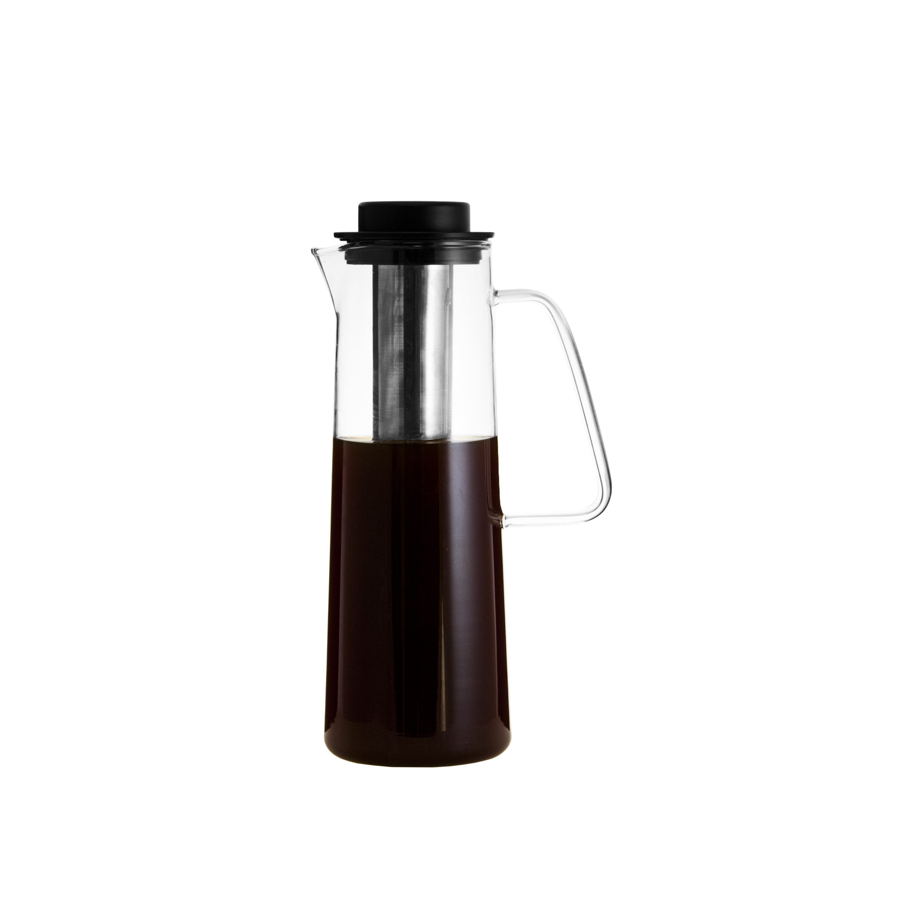 Carolina Coffee Glass Jug with Stainless Steel Infuser & PP Lid 1Ltr