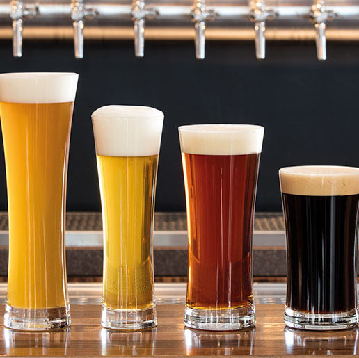 Set of 6 Crystal Beer Glasses