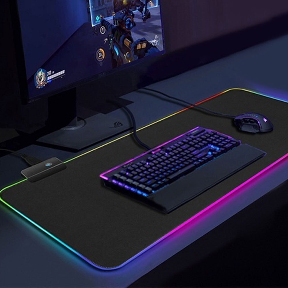 LED Anti-Slip Desk and Mouse Pad with Colour Changing Lights