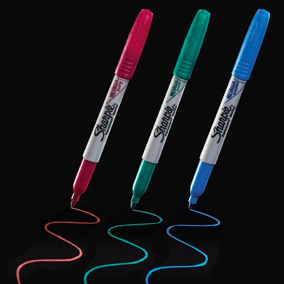 Pack of 3 Assorted Metallic Markers
