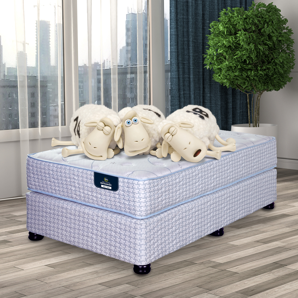 SertaPedic My 1st Bed Double Sided Mattress or Bed Set (Standard Memory Foam Pillow/s and a Waterproof Mattress Protector Included)