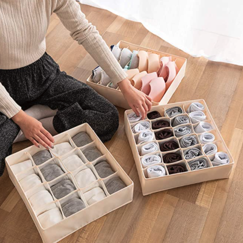 Set of 4 Collapsible Drawer Organisers