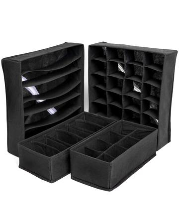 Set of 4 Collapsible Grid Closet Dividers