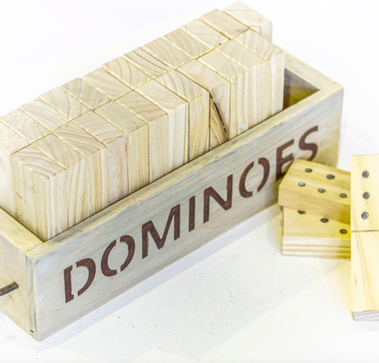 Handcrafted Wooden Dominoes Set