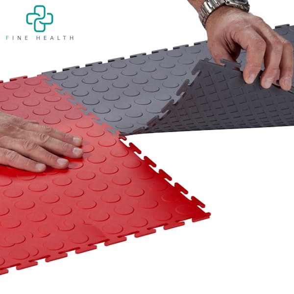 Pack of 4 Coloured PVC Interlocking Tiles (1 sqm)