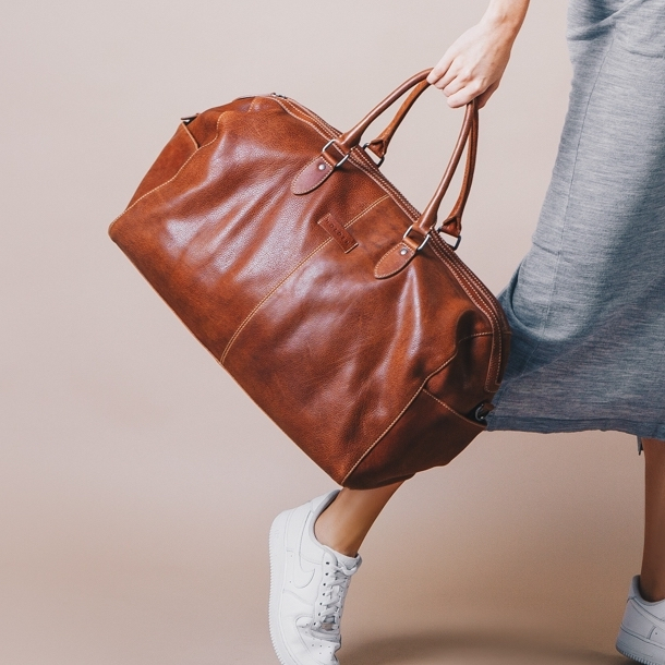 Genuine Leather Duffle Bag