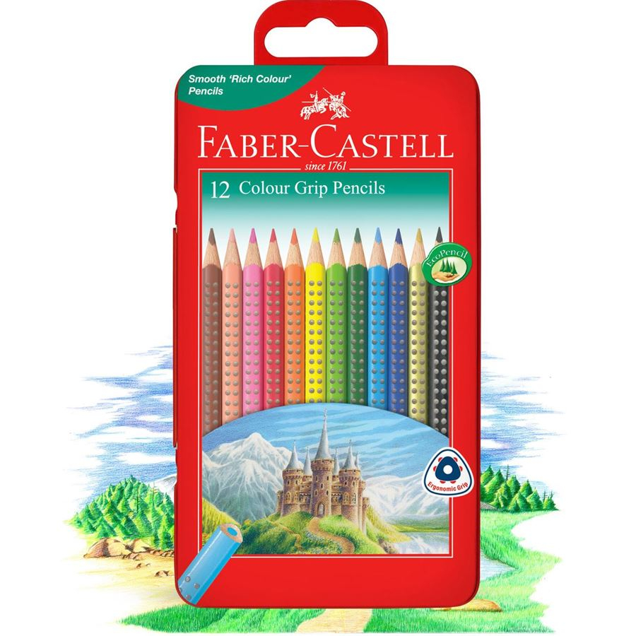 Tin of 12 or 36 Colour Grip Pencils