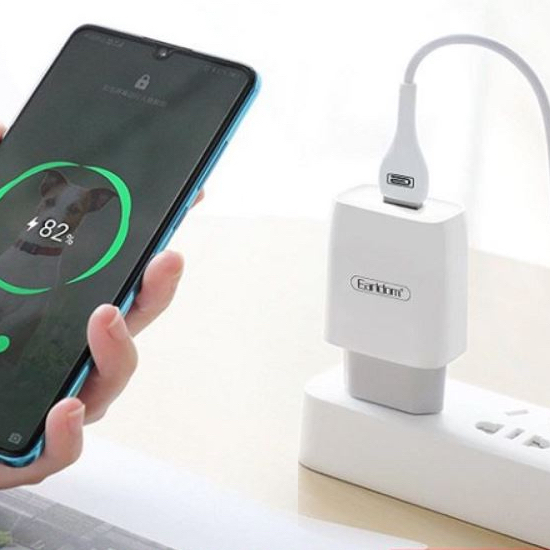 Charging Block & Super Durable 2.1A Fast Charging Cable for Lightning, Micro or Type-C