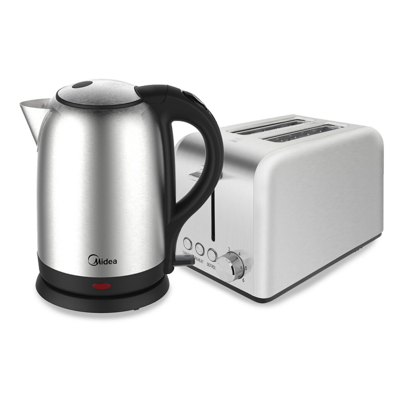 1.7L Stainless Steel Kettle and 2-Slice Toaster