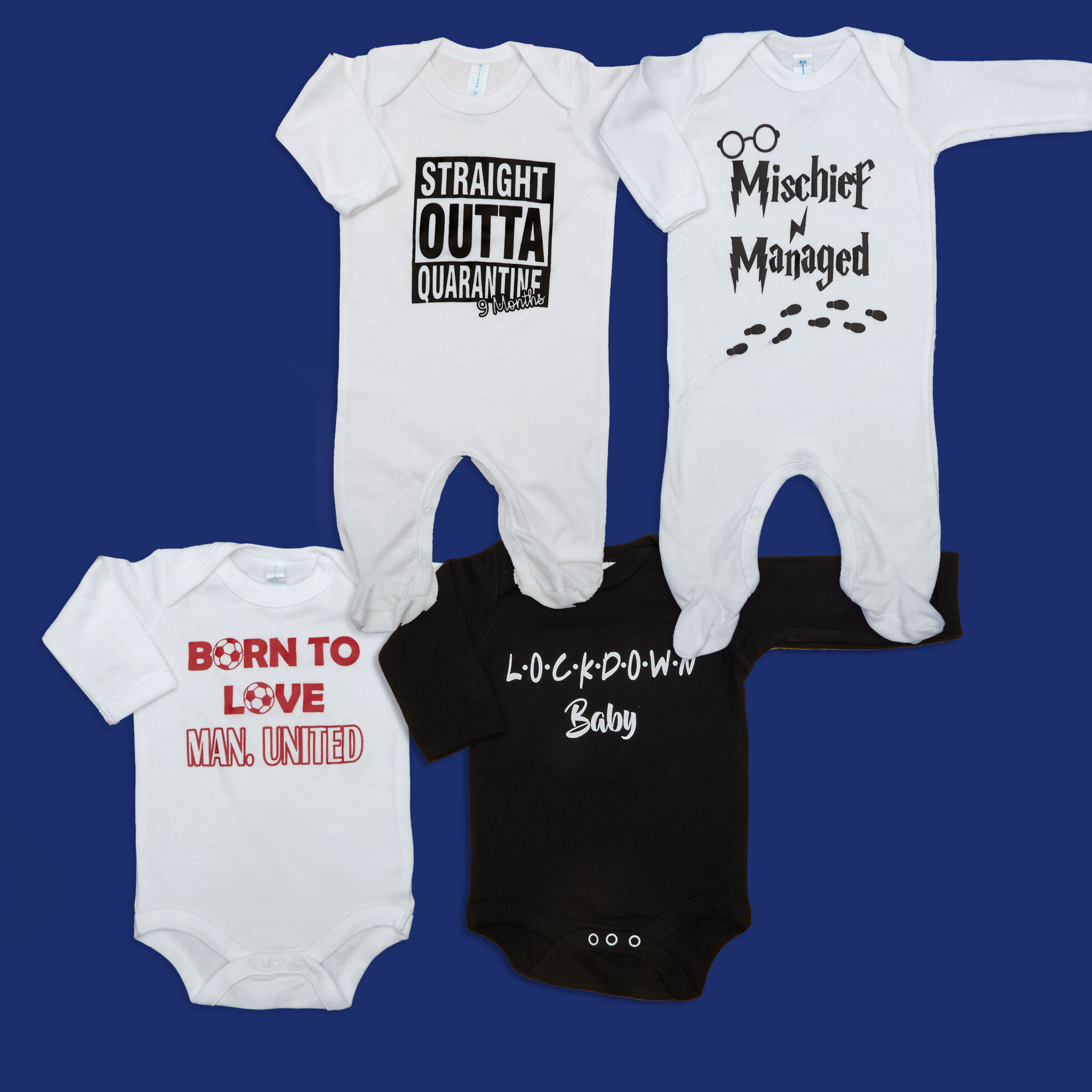 100% Cotton Comical Baby Rompers & Grows