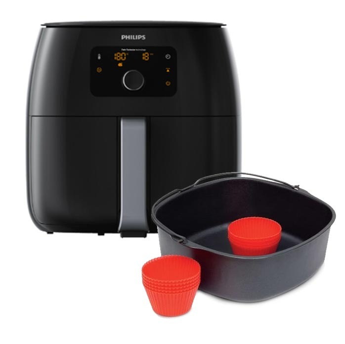 3.5L XXL Avance Twin TurboStar Airfryer with Bake Master Accessory Kit