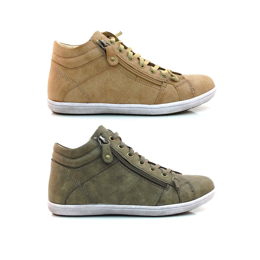 Ladies Zip-Up Sneaker Boot
