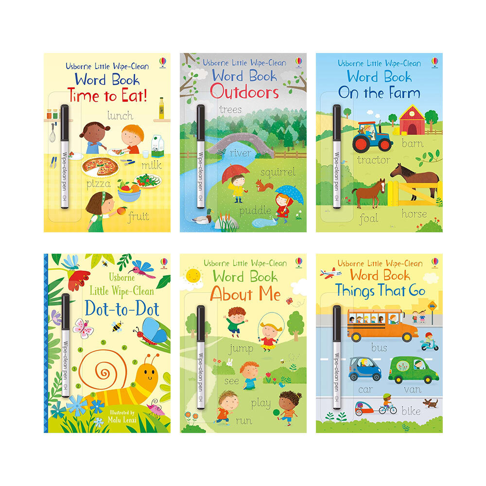 Age 3+ Little Wipe Clean Books (6 Books)