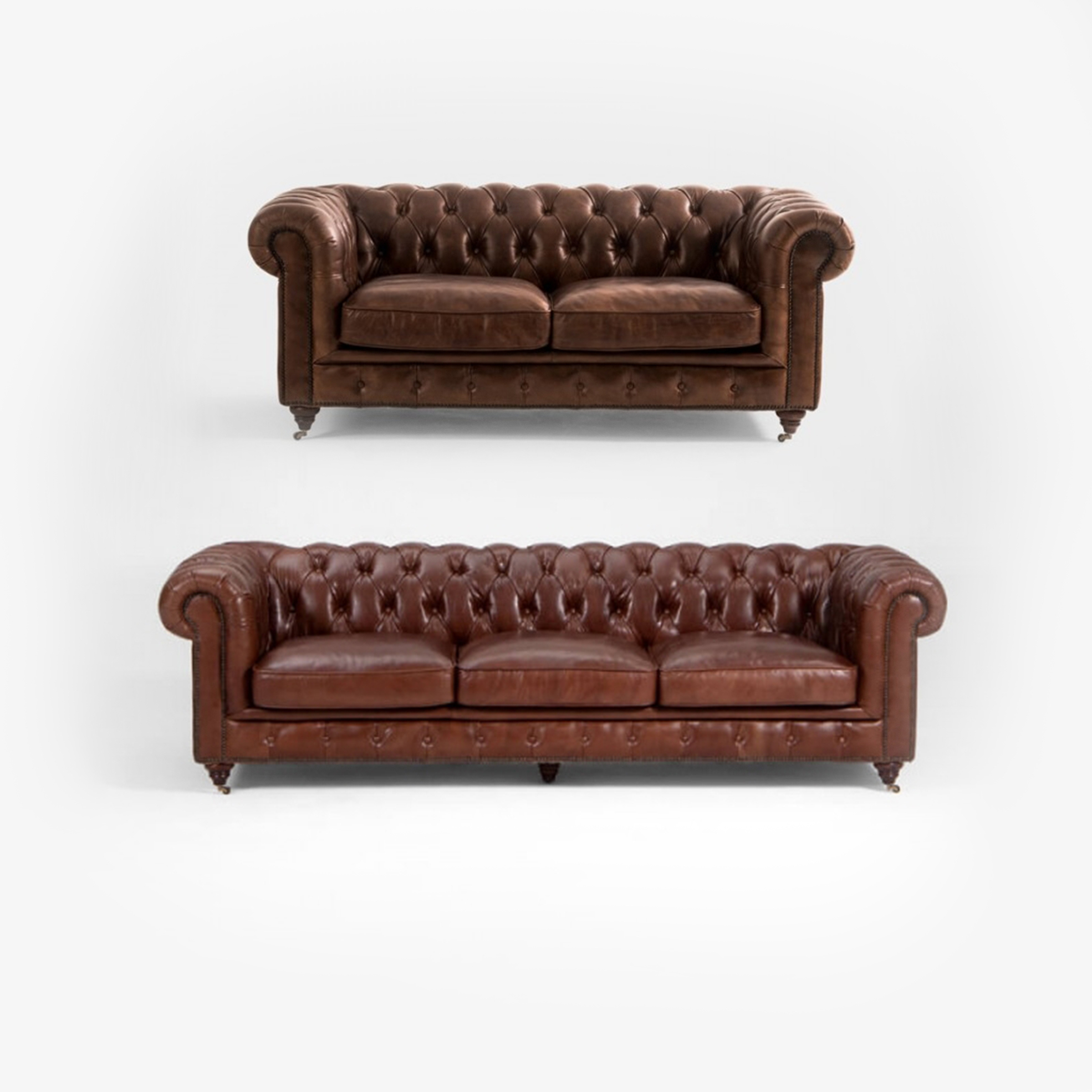 Full Grain Chesterfield 2 & 3 Seater Sofas