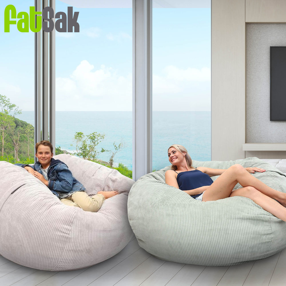 Small or Medium Beanbag in Cord Velour