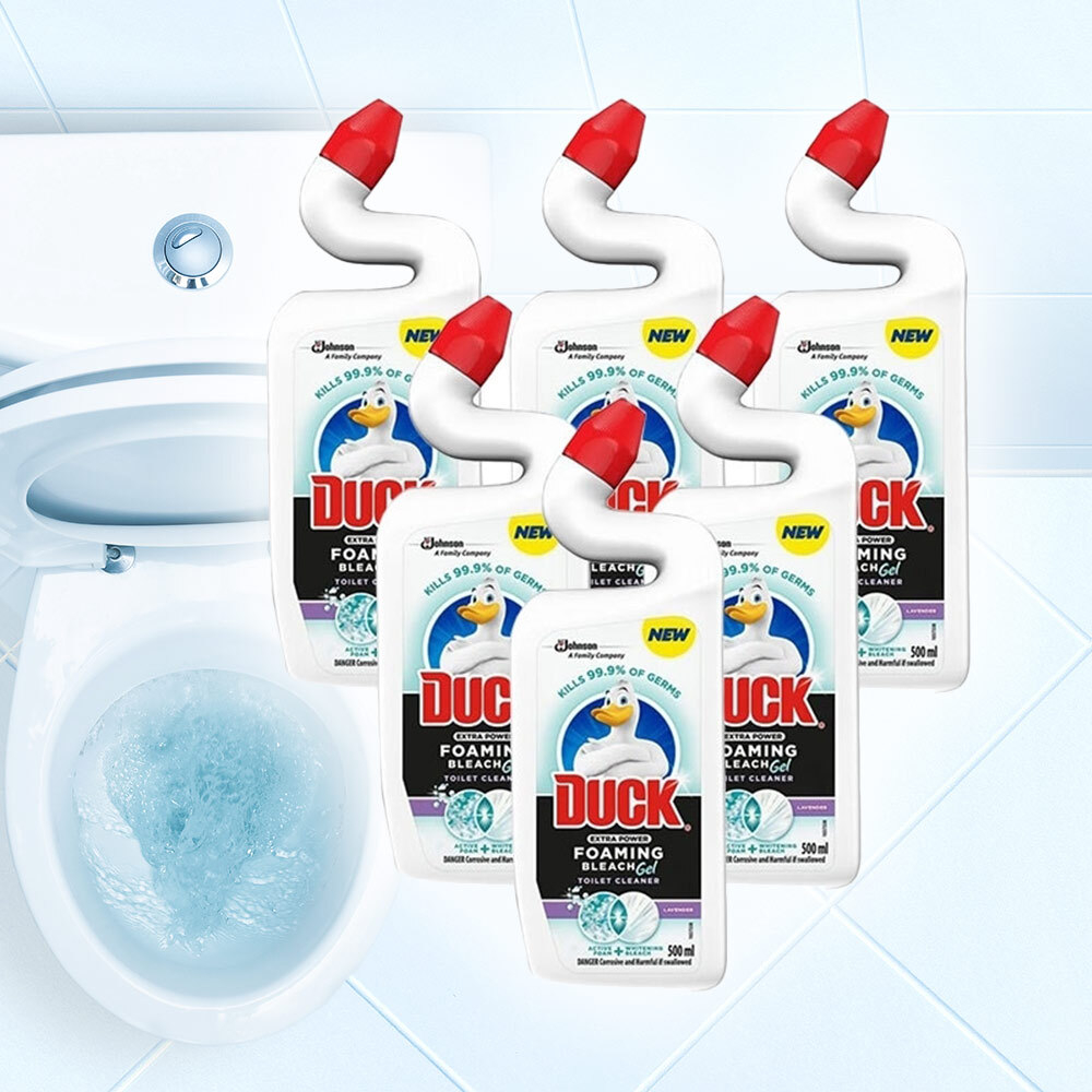 Pack of 6 500ml Extra Power Foaming Bleach Toilet Cleaners