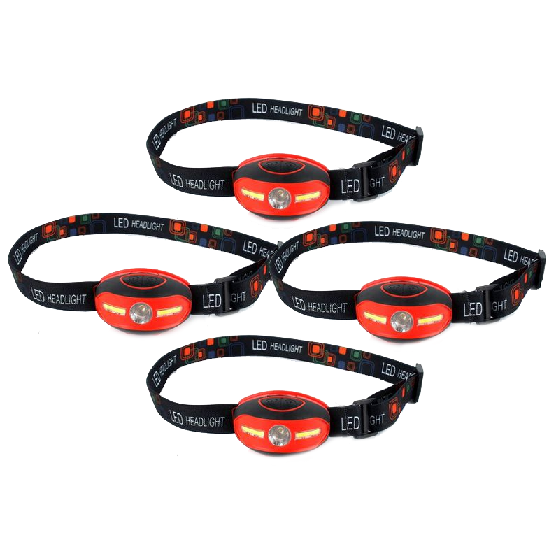 Pack of 4 Wide Beam Headlights 110 Lumens