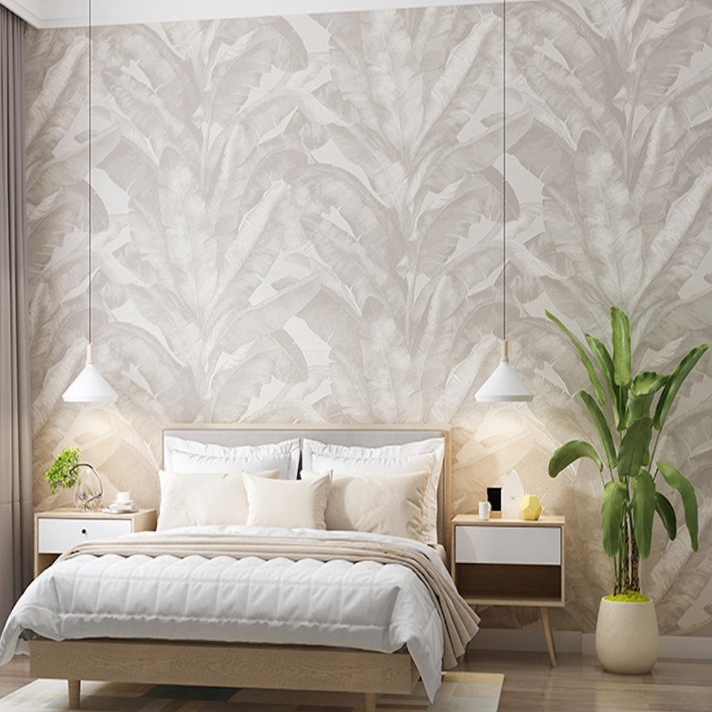 Banana Leaf Textured Luxury Wallpaper (0.53m x 10m per Roll)