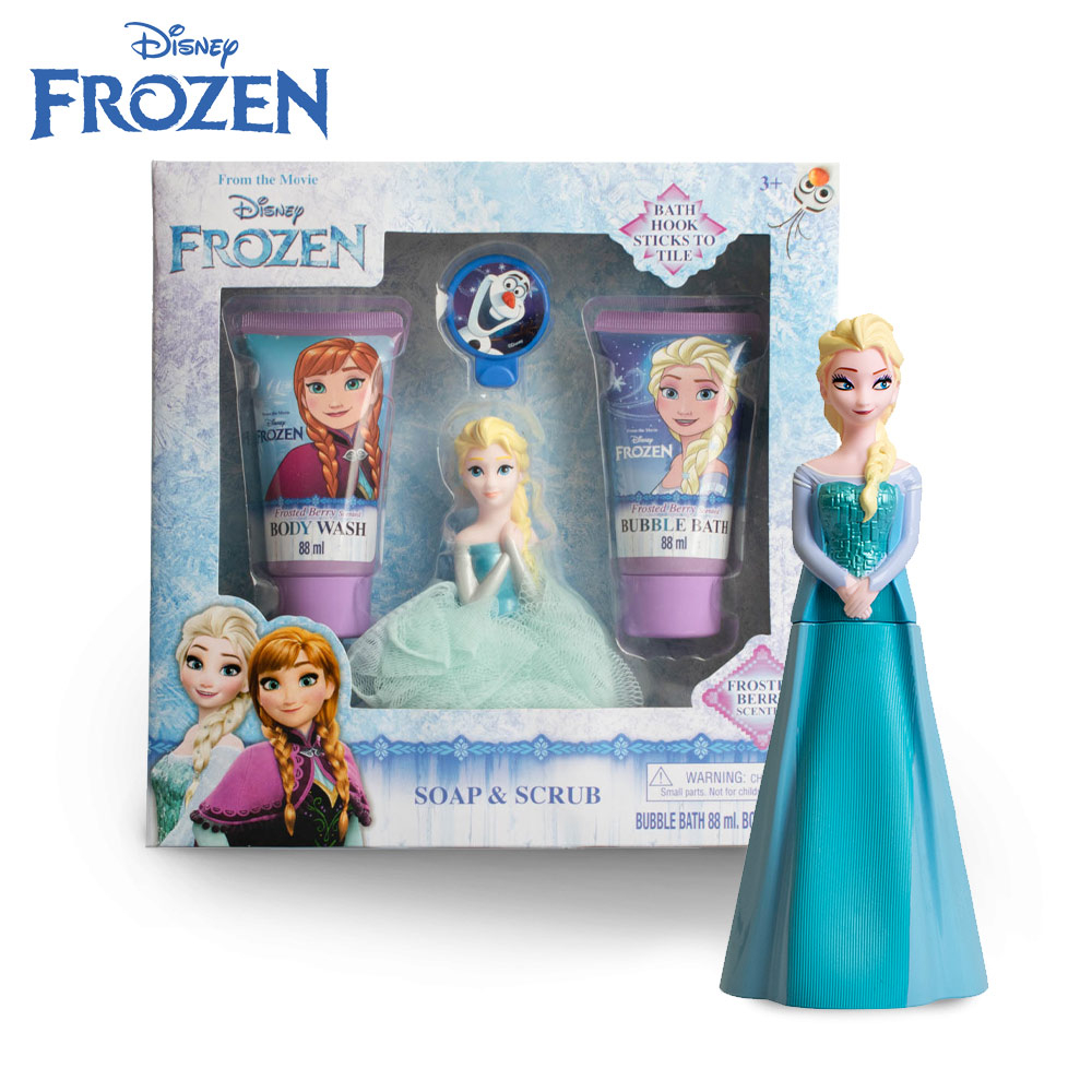 Soap and Scrub Bath Gift Set with 3D Bubble Bath Figurine