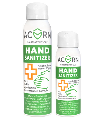Pack of 6, 80% Alcohol Based Aerosol Hand Sanitizers