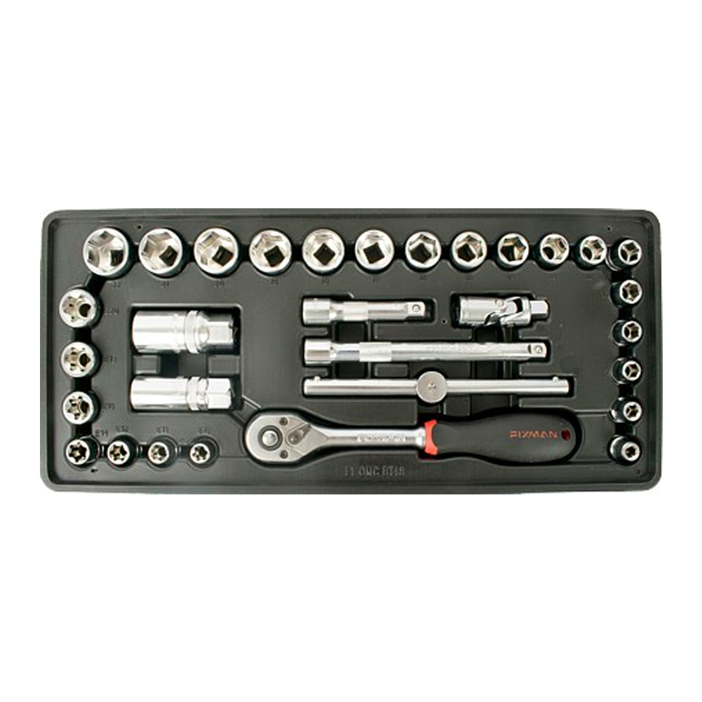 31 Piece Dr Socket Wrench Tray Set