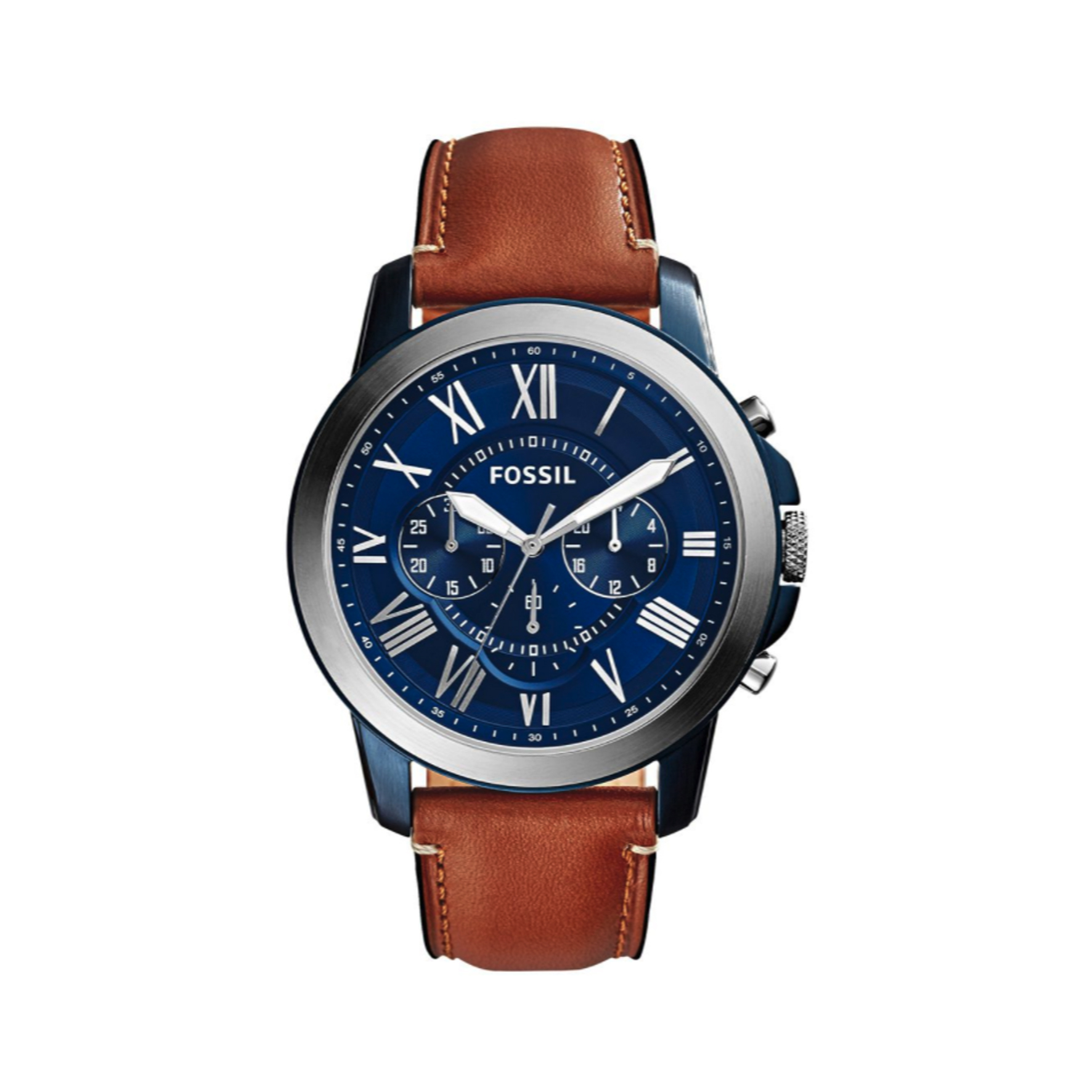 Men's Grant Light Brown Leather Strap Watch