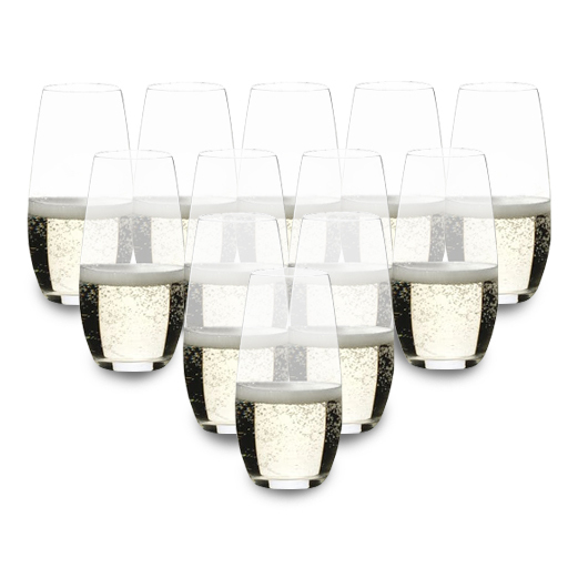 Set of 12 230ml Stemless Champagne Glasses