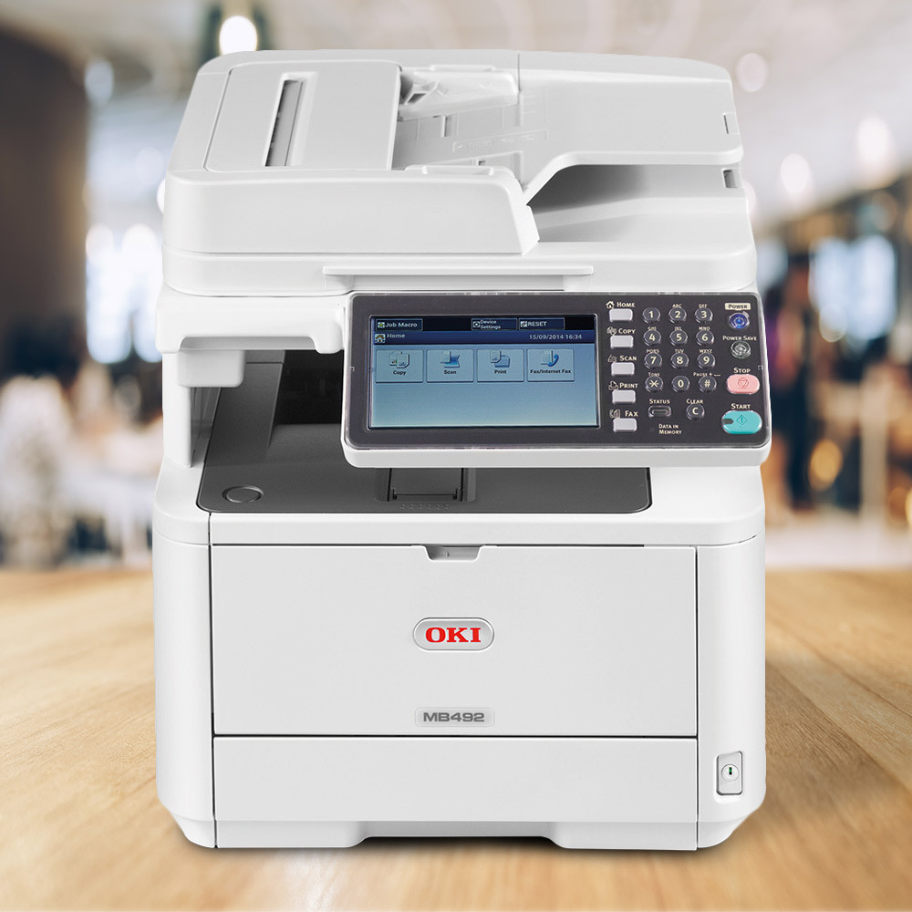 MB492dn A4 Mono Multi-function LED Laser Printer (Model: 45762112)