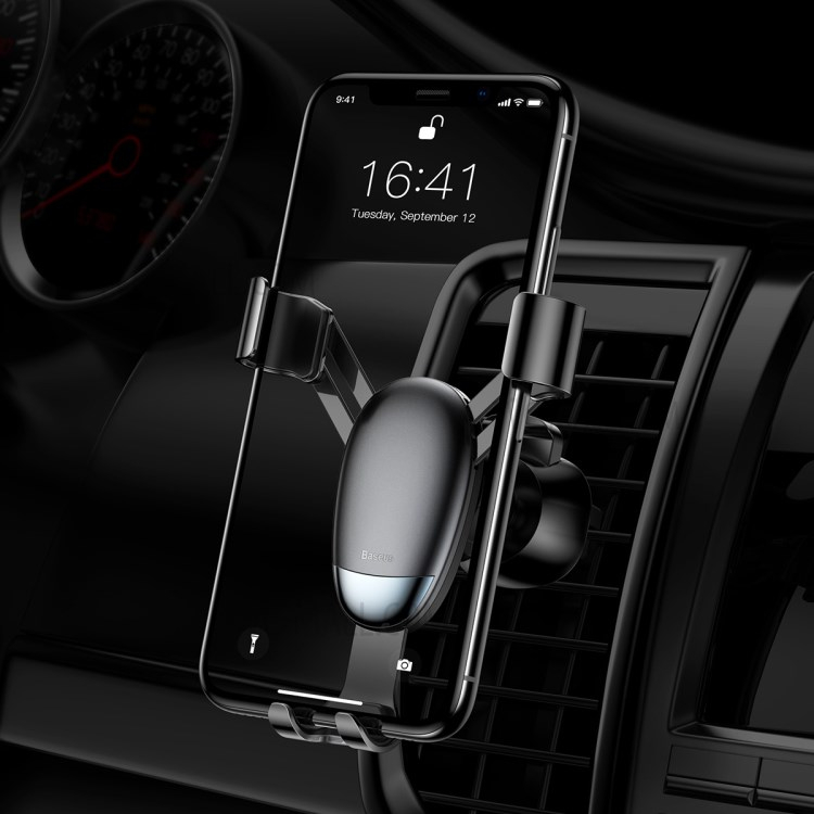 Mini Gravity Car Aircon Vent Smartphone Mount Holder (Black)