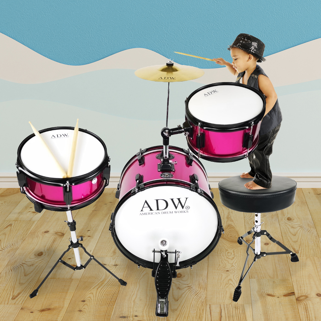 Junior 3-Piece Drum Set with Cymbal