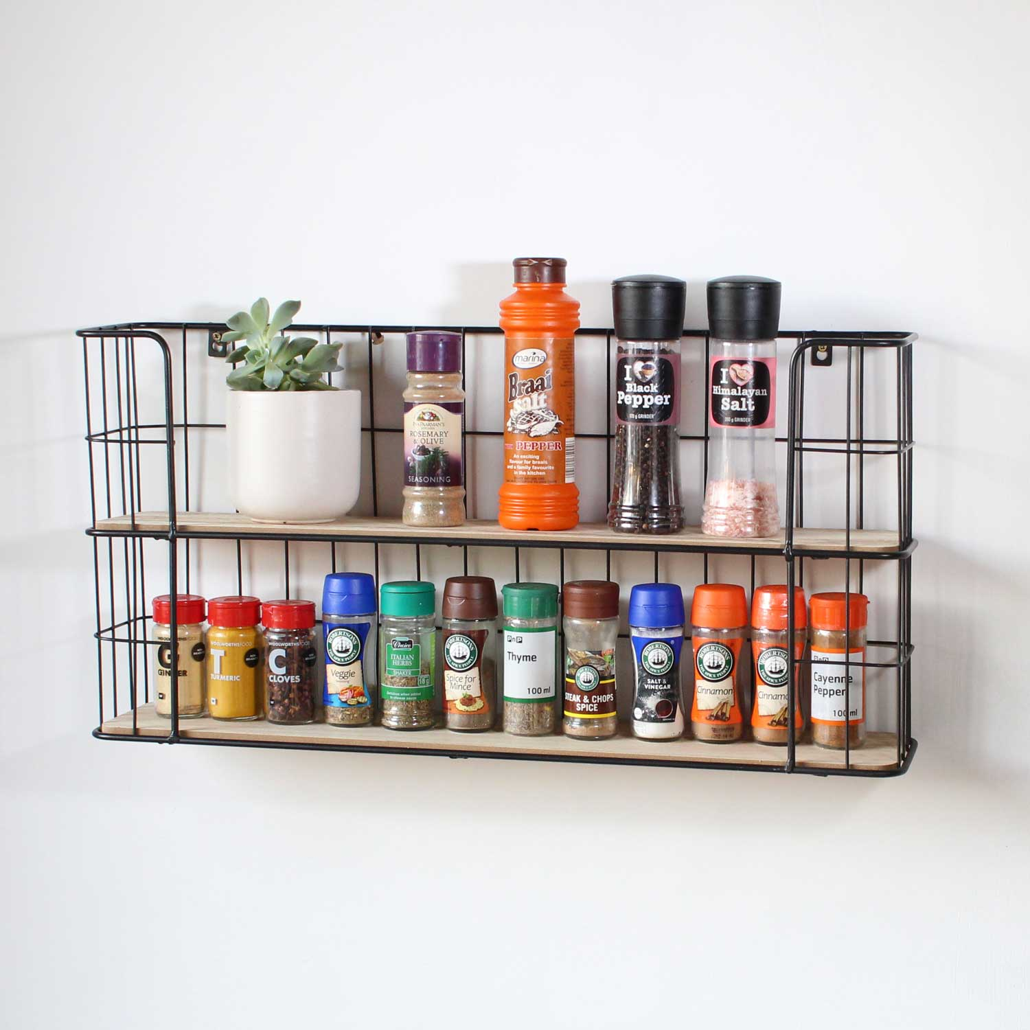 Steel and Wood Storage Shelf