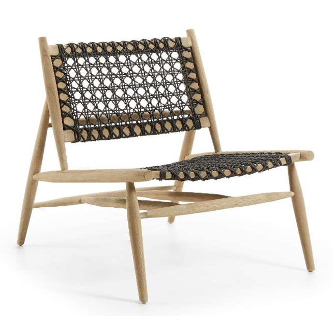 Japanese Inspired Unika Armchair in Solid Teak Wood
