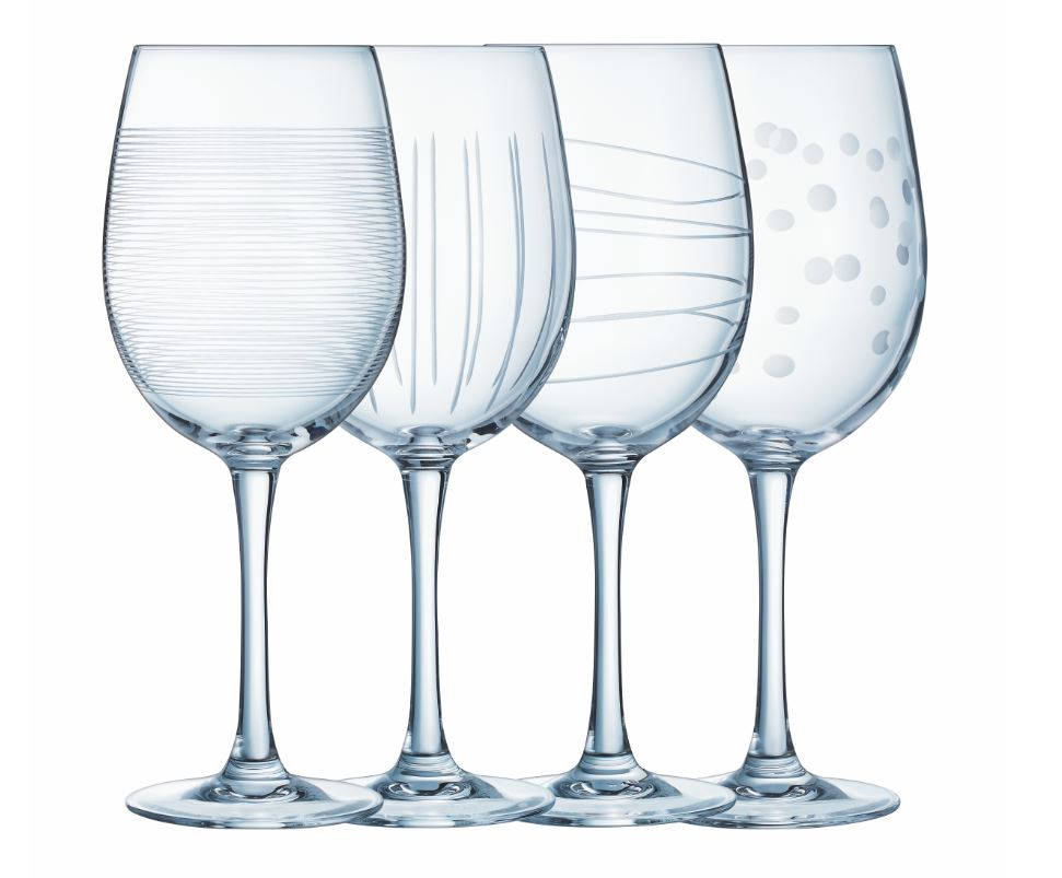 Set of 4 Illumination Range Drinking Glasses (Tulip, Cocktail Stem or Flute)