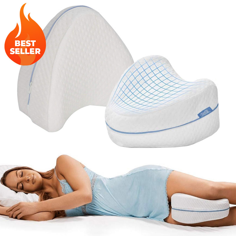 Orthopedic Memory Foam Leg Pillow with Washable Cover