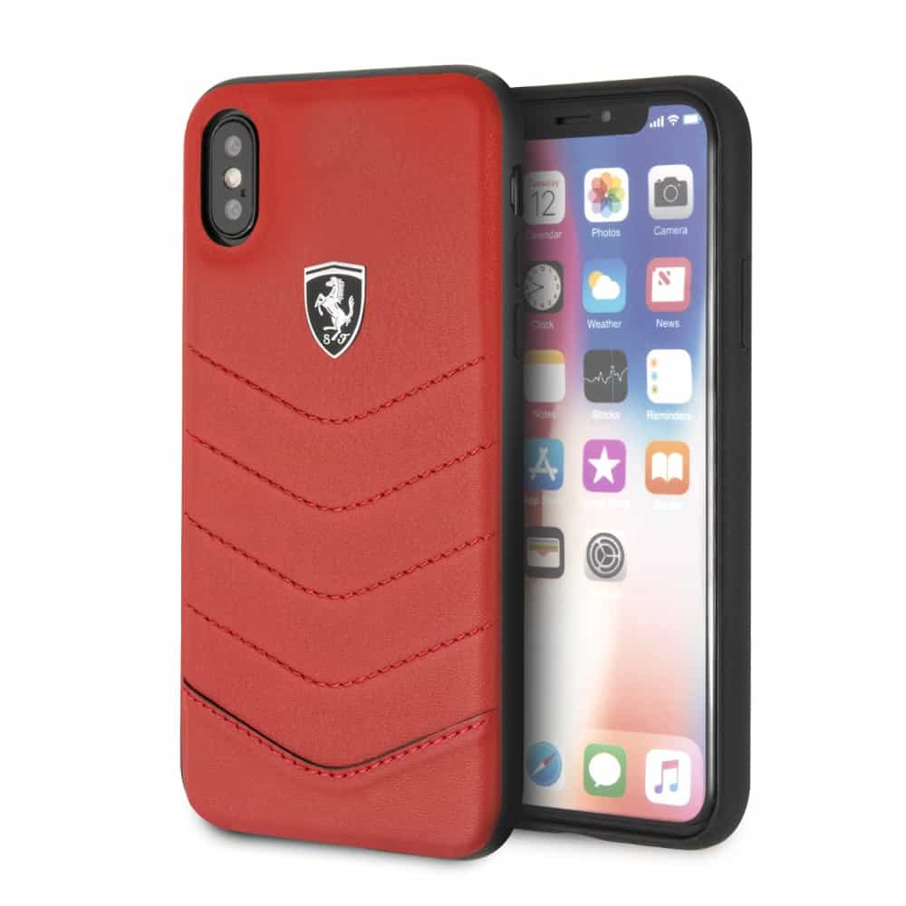 Red Quilted Leather (iPhone X)