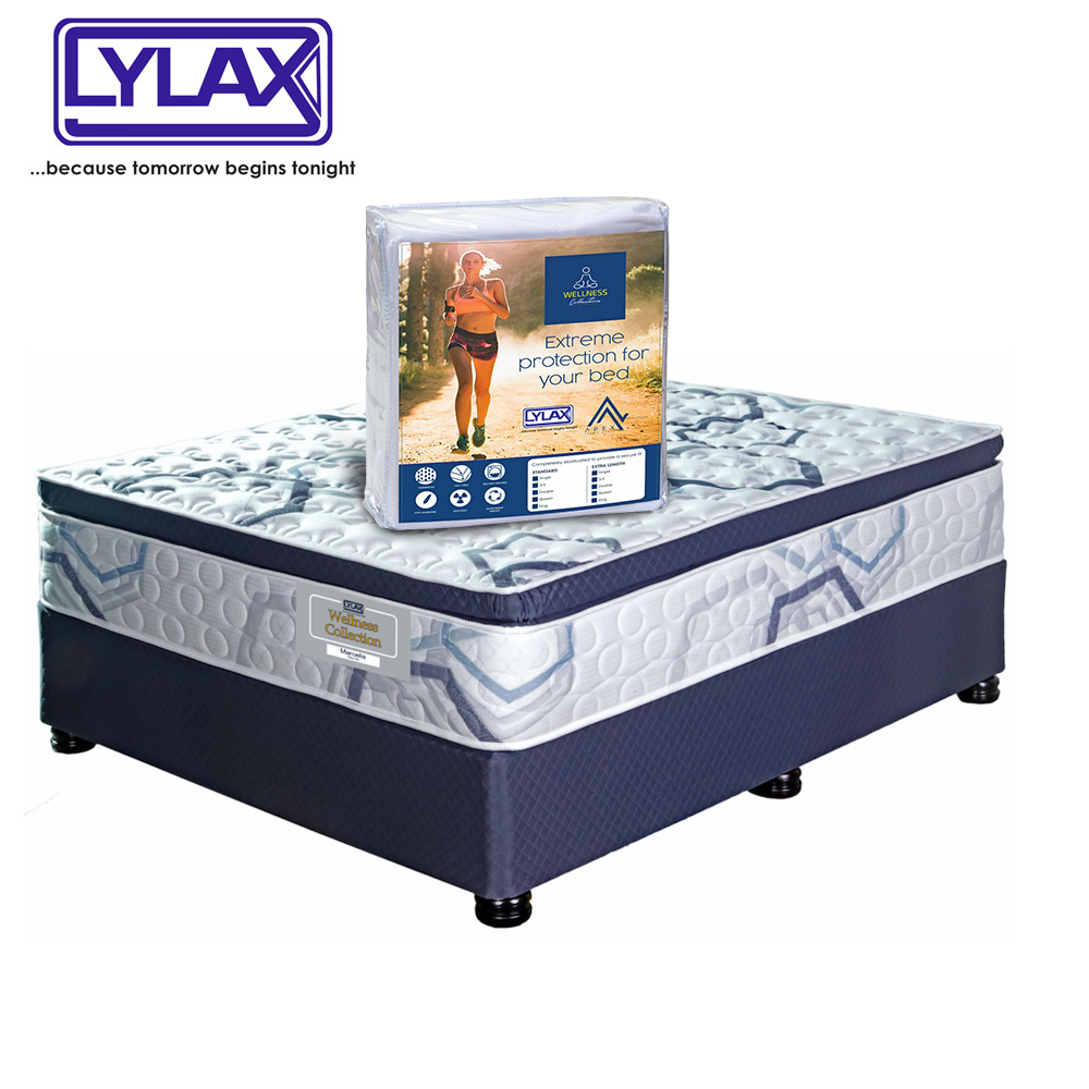 Wellness Collection Marcella Pillow Top Flip Free Bed Set with Antiviral Pillow Mattress Protectors